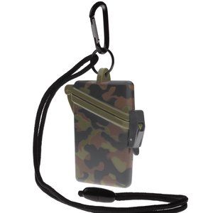 Small Waterproof Scuba Sport Security Camo Pattern Case New
